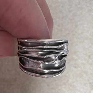 Sterling Silver Wave Design Ring